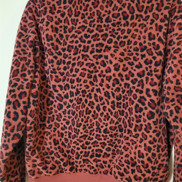 Nike Leopard Print Fleece Sweater Pull Over Small EUC - Picture 5 of 5